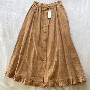 Rylee + Cru Oceanside Skirt- Bronze
